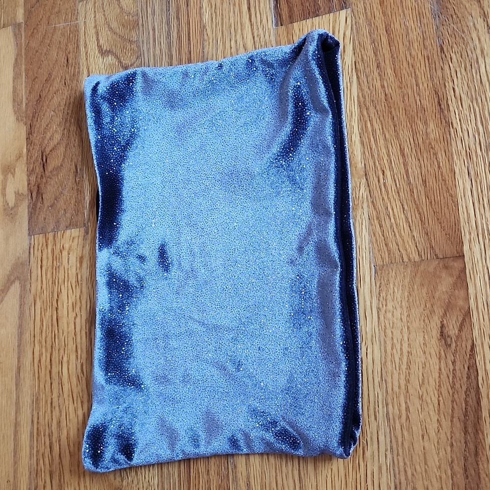 Top Shop Crop Sparkle Velvet Bandau Top Size 2